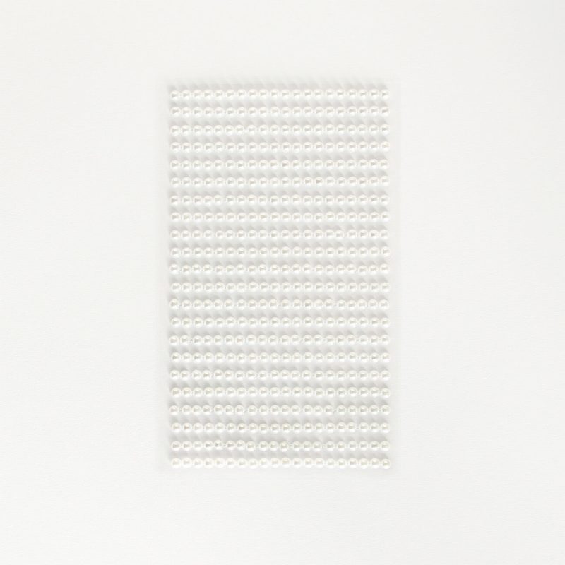 Self-adhesive white pearls, 4mm 440 pcs/set