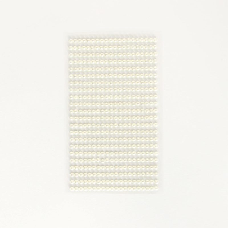Self-adhesive ivory pearls, 4mm 440 pcs/set