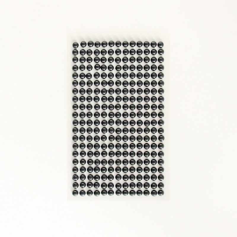 Self-adhesive black pearls, 6mm 260 pcs/set
