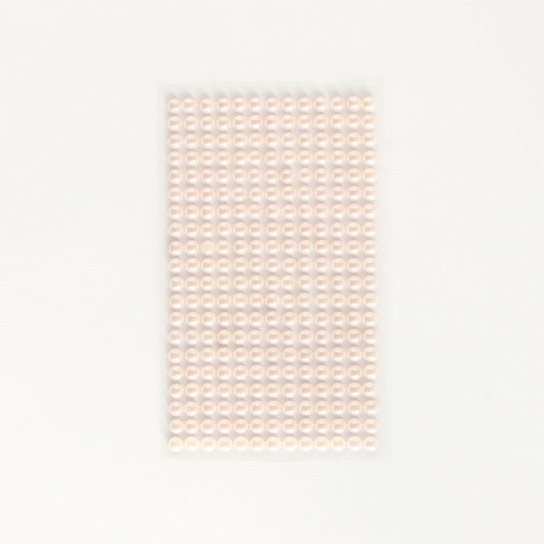 Self-adhesive blush pearls, 6mm 260 pcs/set