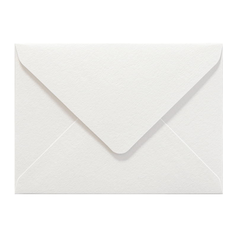 myWild white A7 (5x7) handmade envelope