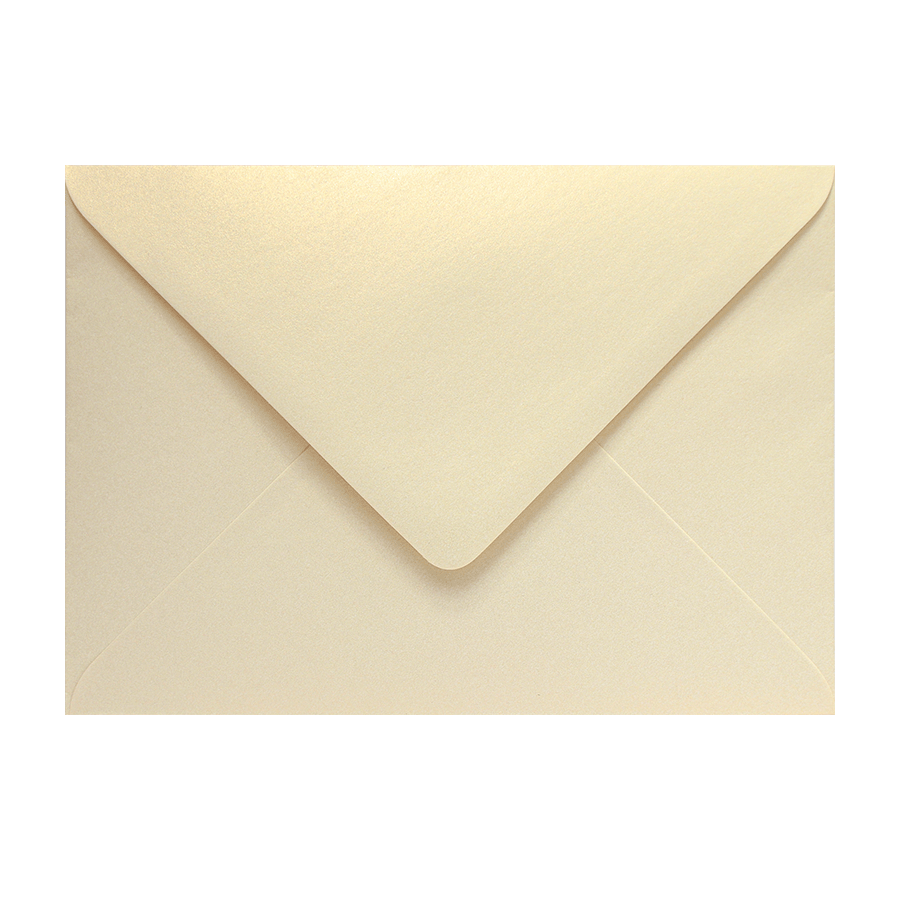 Pearlescent golden-ivory B6 envelope
