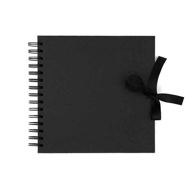 Black scrapbooking album/ guestbook - 20.5x20.5 cm