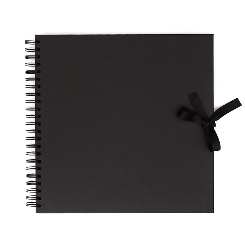 Black scrapbooking album/ guestbook 
 - 30.5x30.5 cm