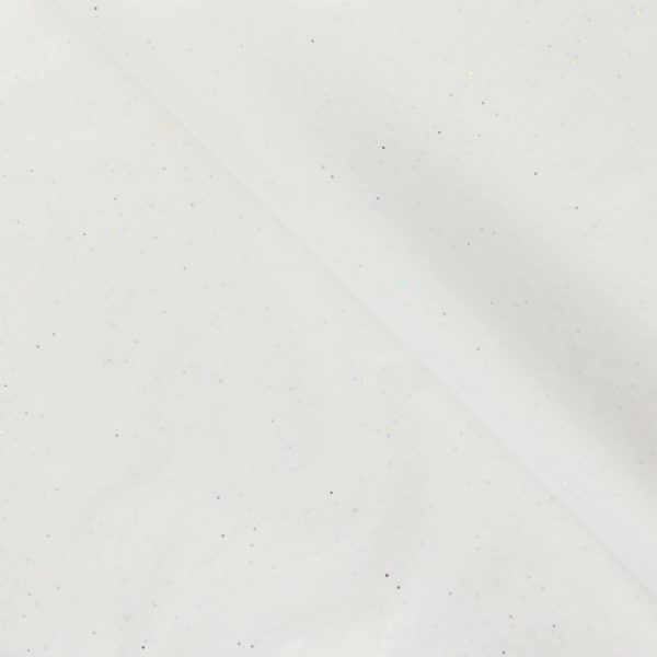 White glitter tissue paper - 10 sheets