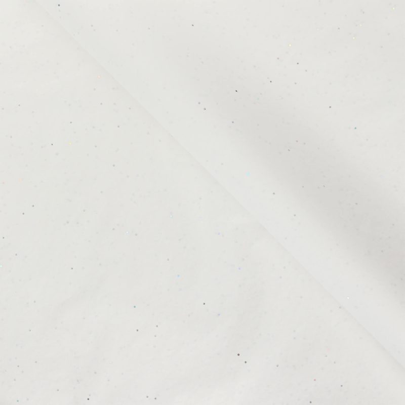 White glitter tissue paper - 10 sheets