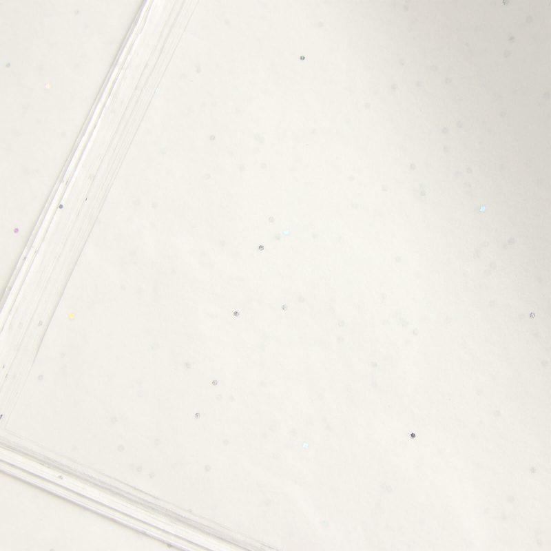 White glitter tissue paper - 10 sheets - Image 2