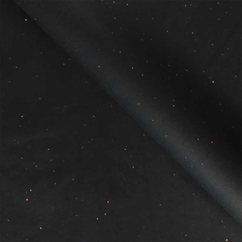 Black glitter tissue paper - 10 sheets