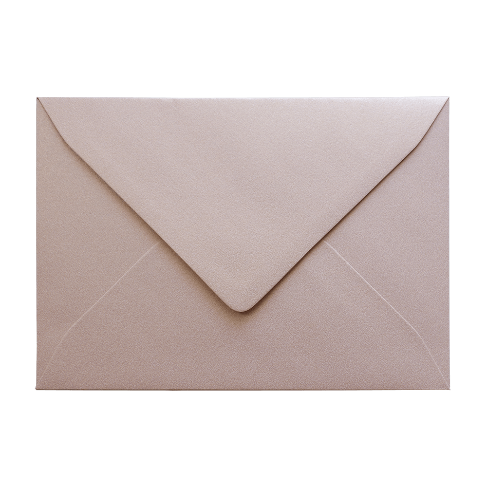 Shimmery Champagne B6 envelope