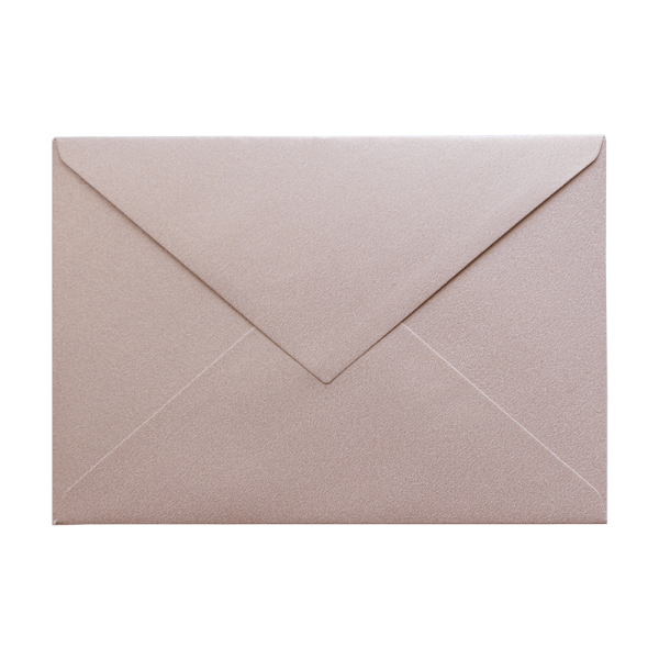 Shimmery Champagne C6 envelope