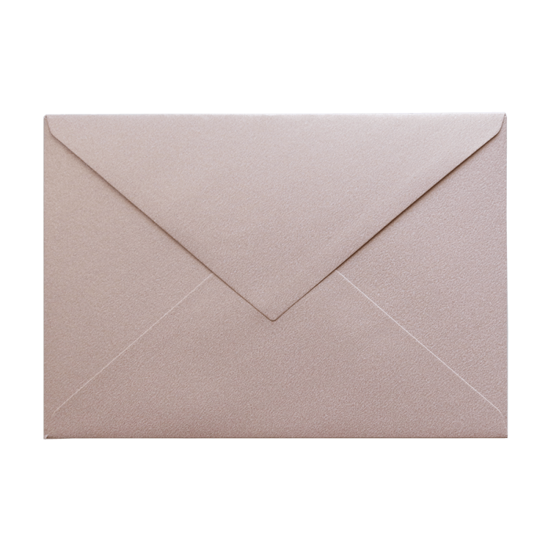 Shimmery Champagne C6 envelope