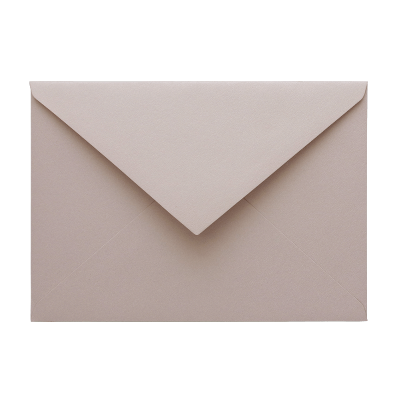 Curious Metallics nude C6 envelope
