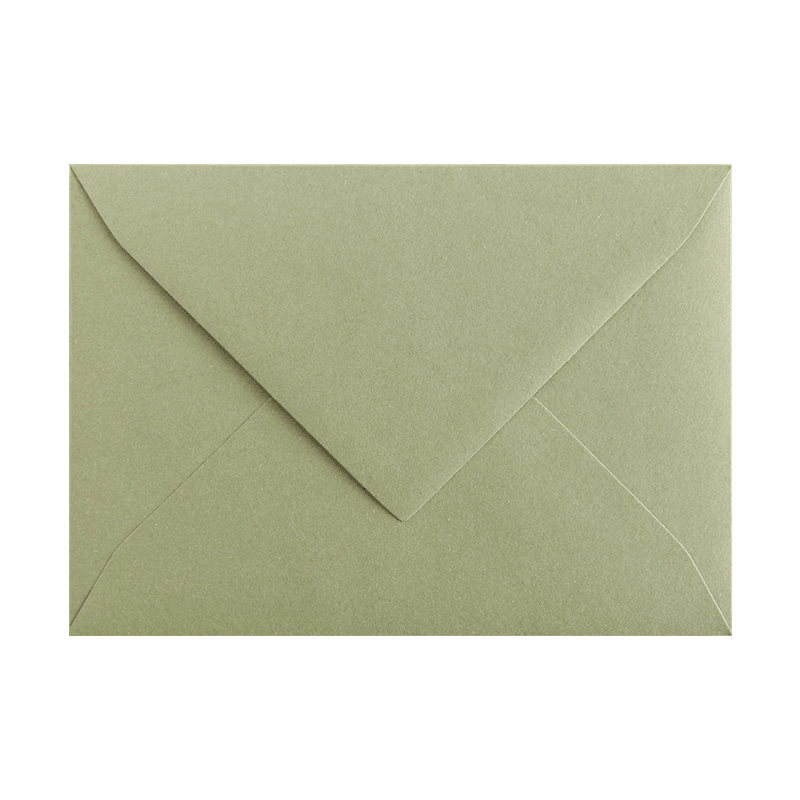 Materica verdigris green B6 envelope