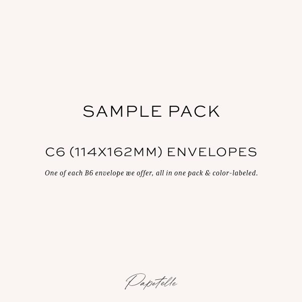 Envelopes Sample Pack - C6 (114x162MM) envelopes