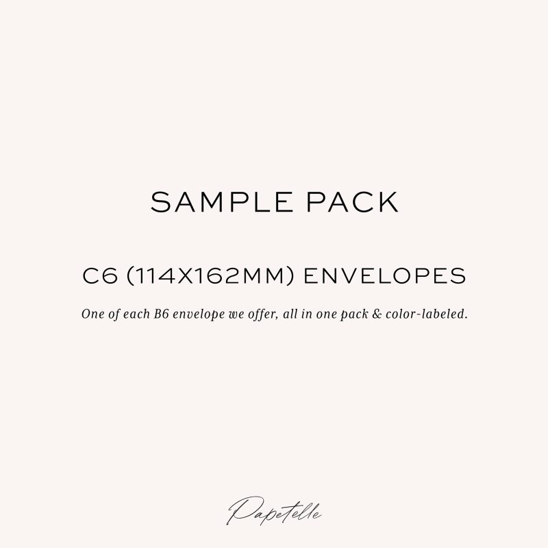Envelopes Sample Pack - C6 (114x162MM) envelopes