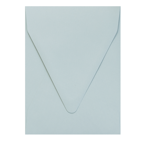 A7 (I8, 5x7 in) invitations envelopes - Malmero Azur pastel blue 120gsm - vertical flap