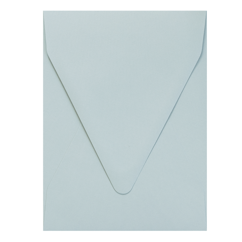 A7 (I8, 5x7 in) invitations envelopes - Malmero Azur pastel blue 120gsm - vertical flap