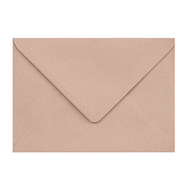 B6 Crush Almond envelope - taupe, recycled paper
