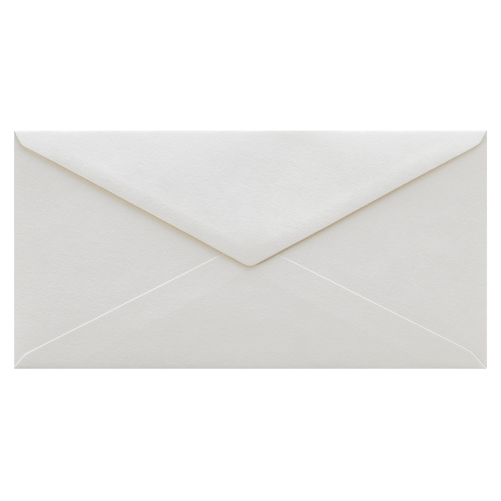 DL warm white / off-white Materica Gesso textured envelopes