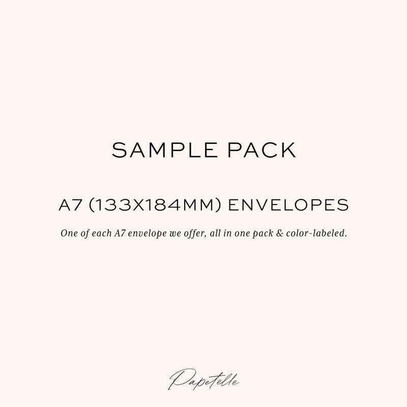 Envelopes Sample Pack - A7 (133x184mm) envelopes for 5"x7" invitations