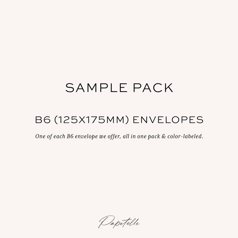 Envelopes Sample Pack - B6 (125x175MM) envelopes